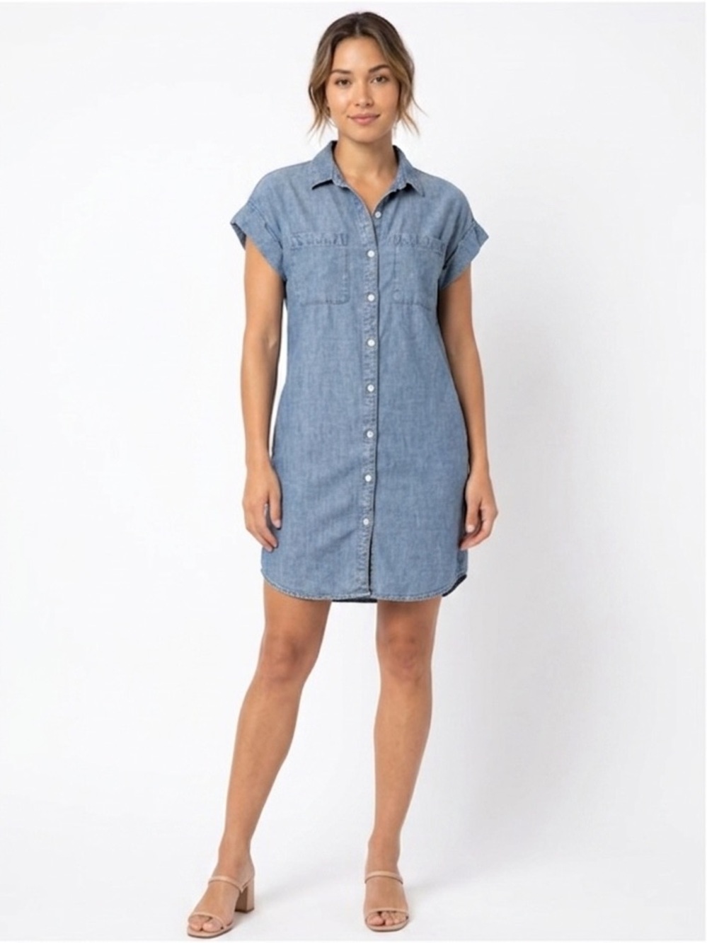 Velvet Heart Faded Chambray Shirt Dress